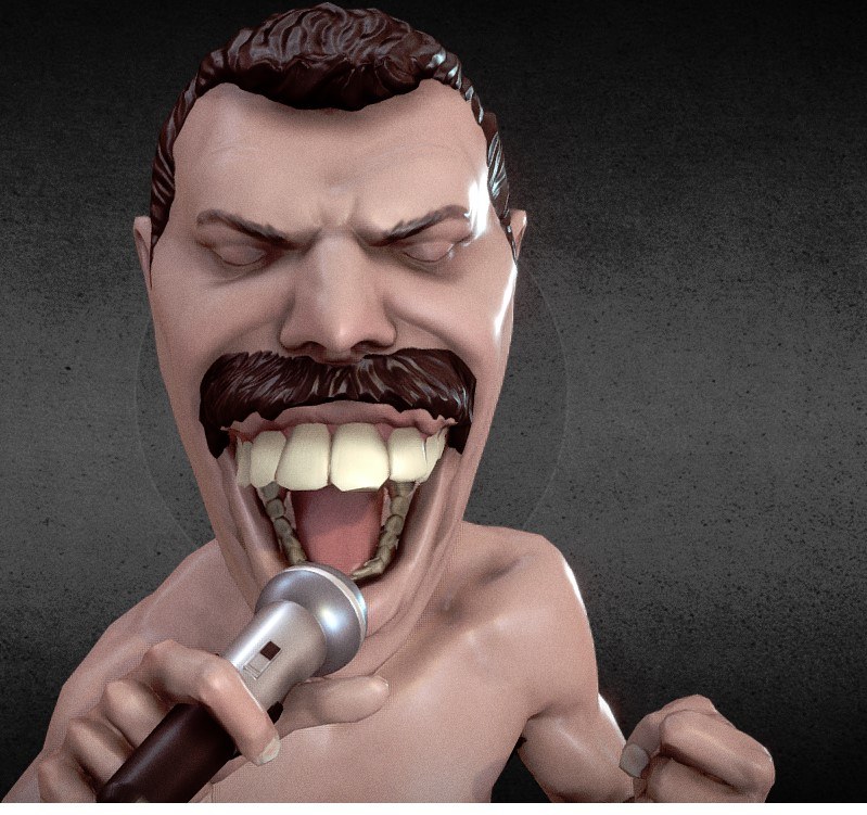 Freddy Mercury — 3D model download