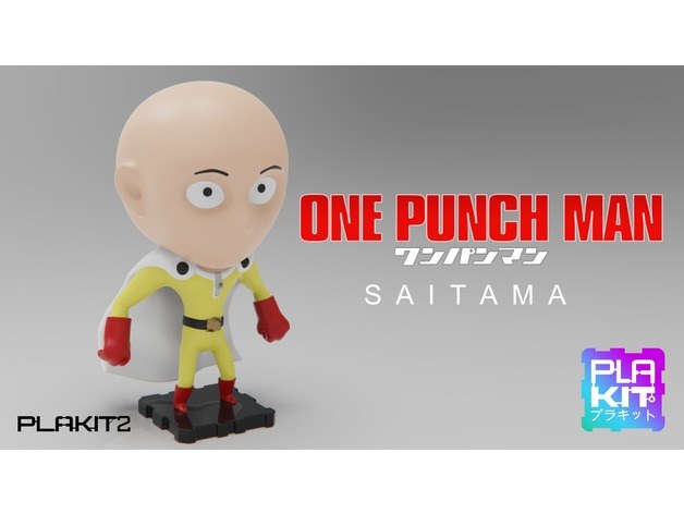One Punch Man SAITAMA Pla Kit2 Series — 3D model download