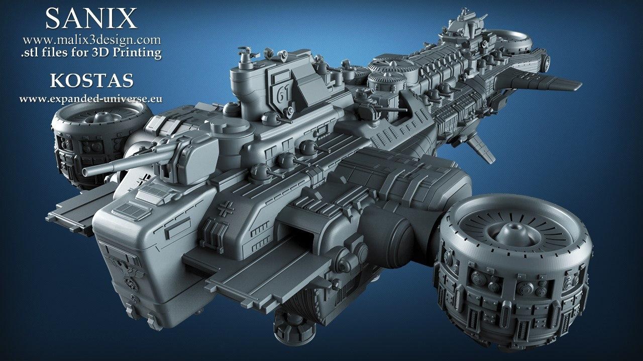 Ausmerzer Battle Ship — 3D model download