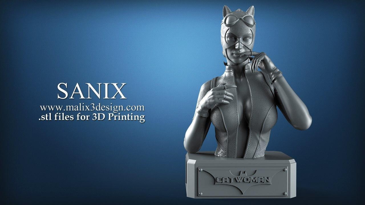 Catwoman Bust — 3D model download