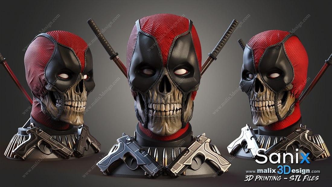 Deadpool Bust — 3D model download
