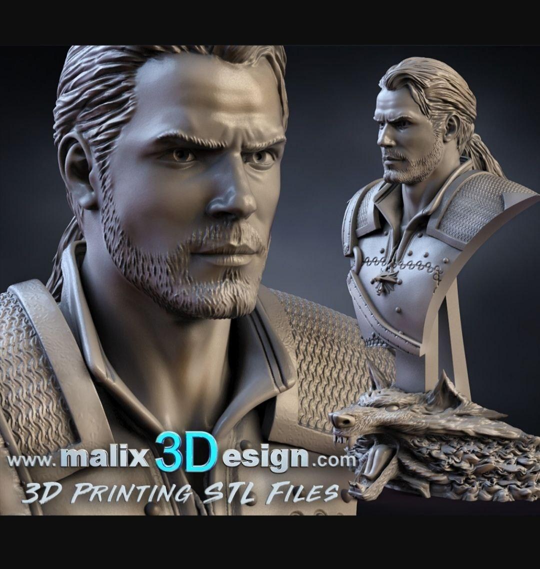 The Witcher Bust — 3D model download