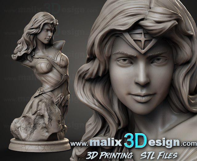 Wonder Woman Bust — 3D model download