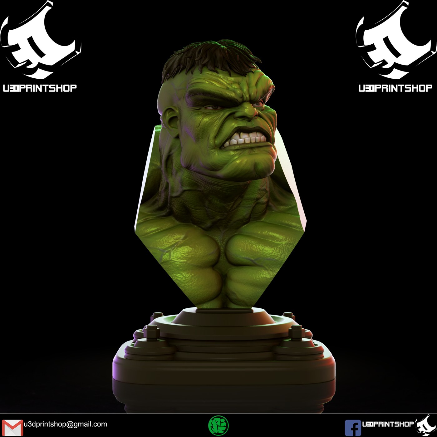 Hulk Bust — 3D model download