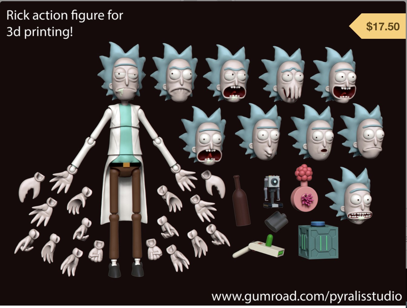 Rick Action Figure — 3D model download