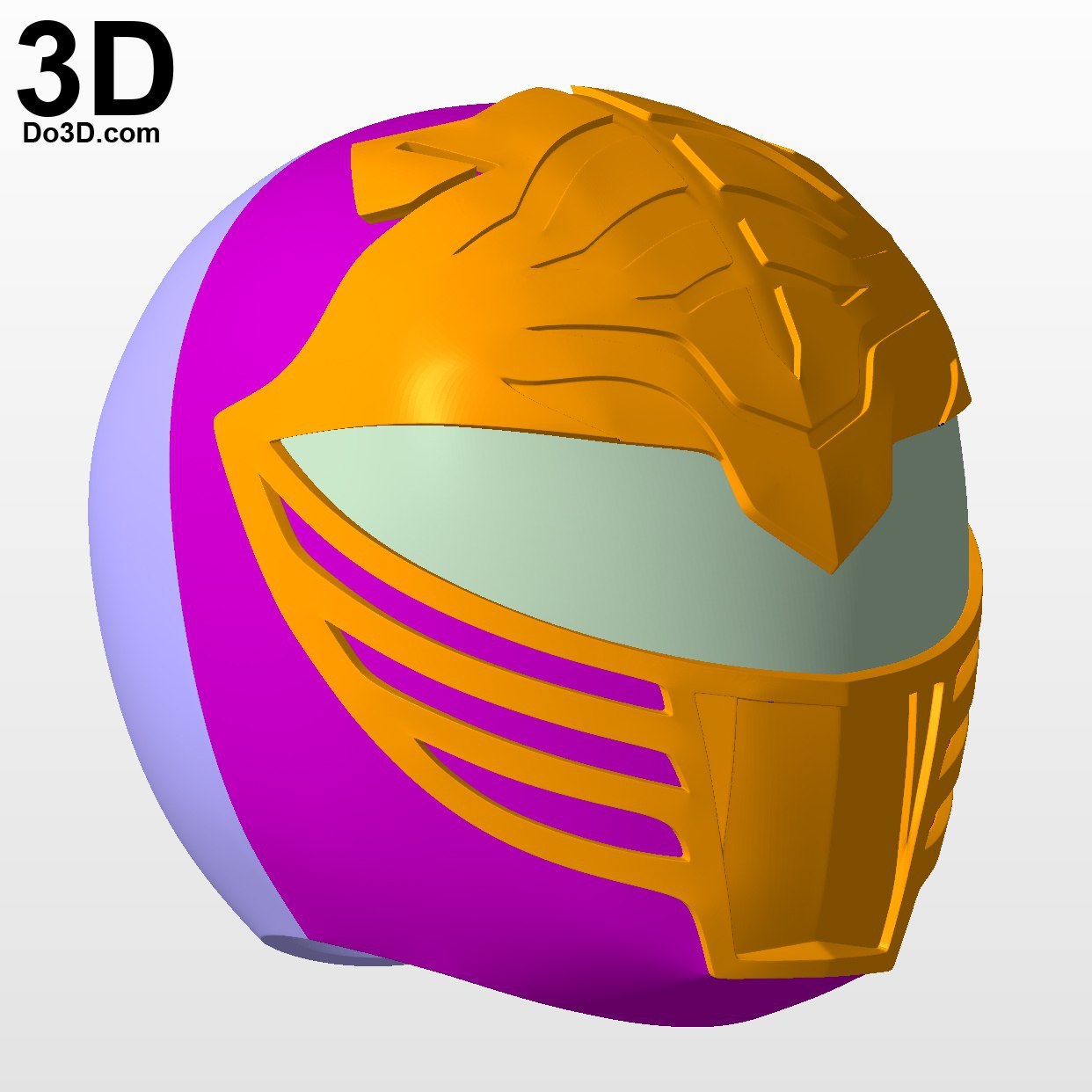 Power Rangers MMPR White and Gold helmet Do3d — 3D model download