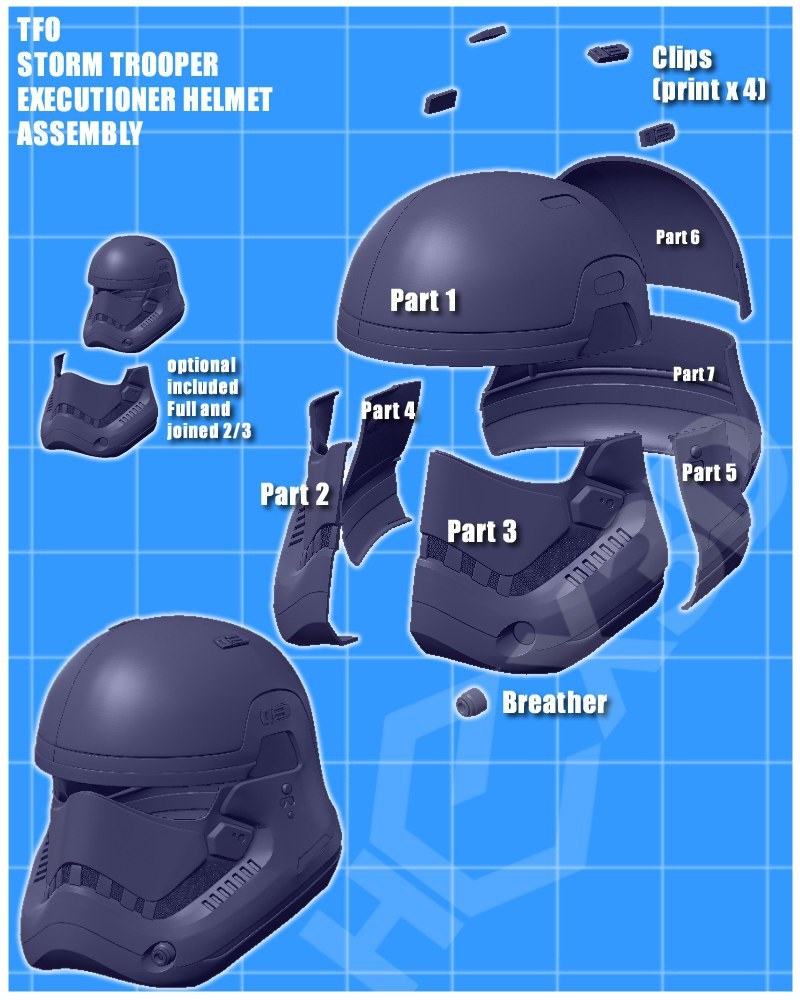Storm Trooper Executioner Helmet from starwars by hex3d — 3D model download