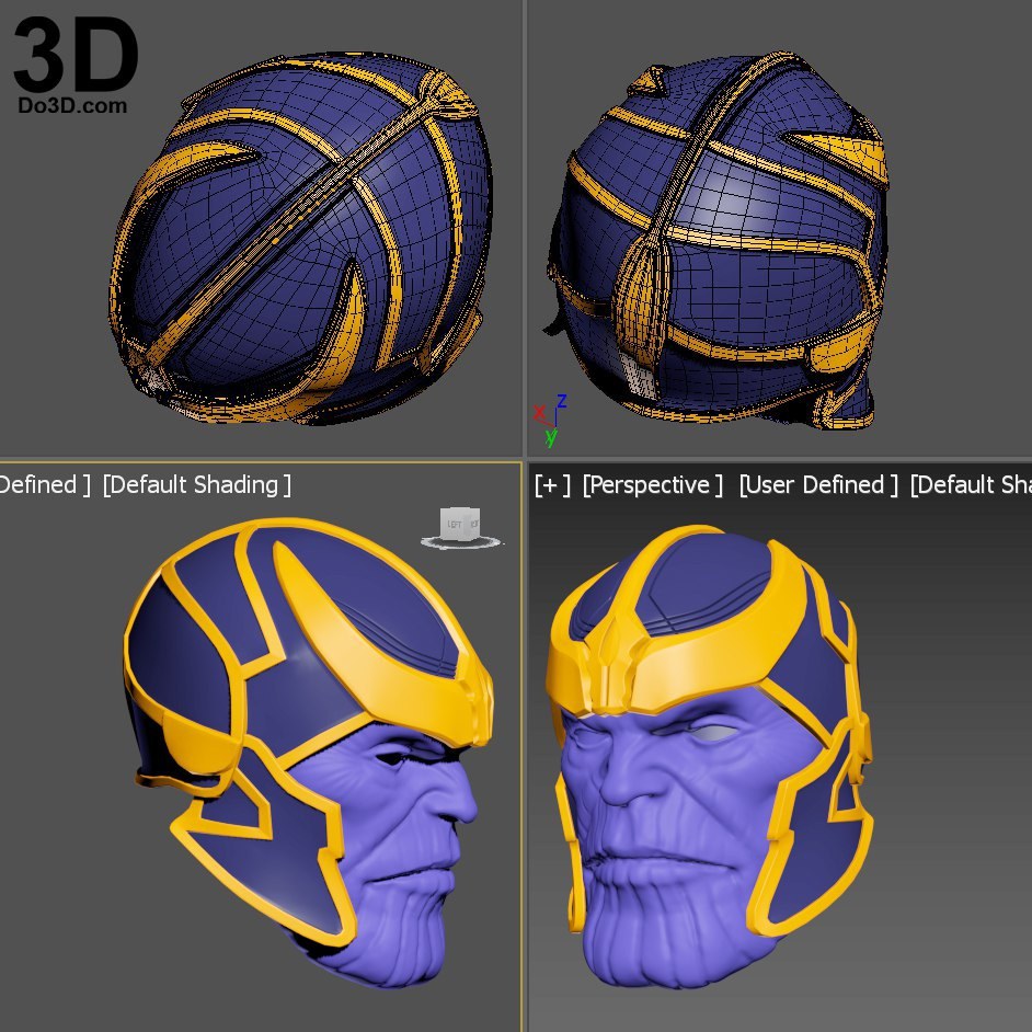 Thanos Helmet and Face Shell DO3D — 3D model download