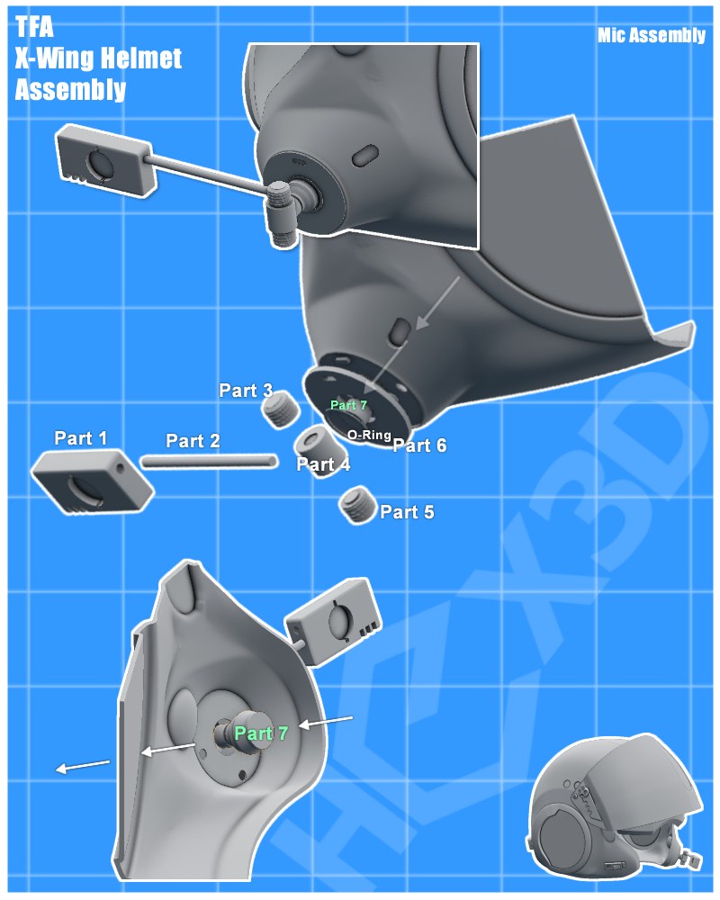 Xwing helmet from Hex3d — 3D model download