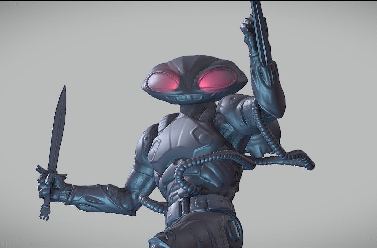 Black Manta Statue DC — 3D model download