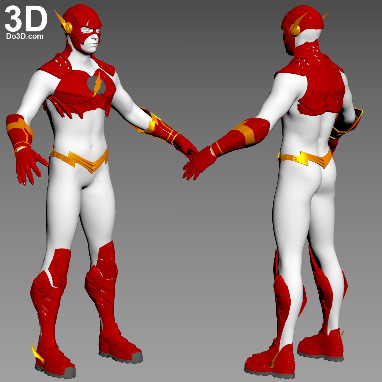 Do3D - The Flash Injustice Body Armor Suit — 3D model download