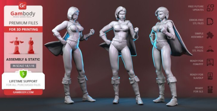 Powergirl — 3D model download