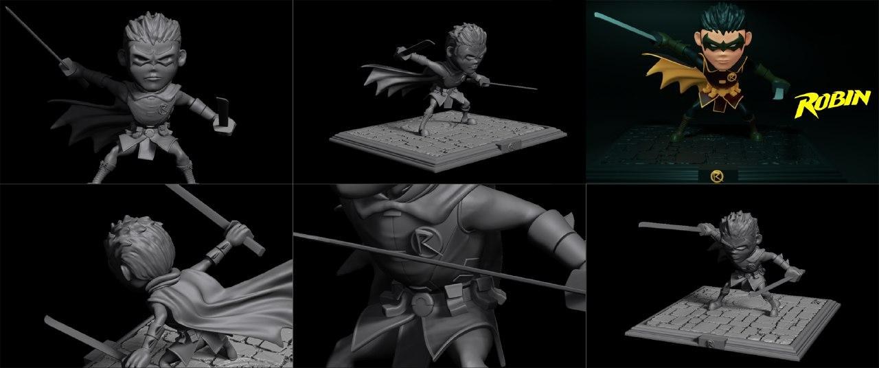 Robin Cartoon — 3D model download