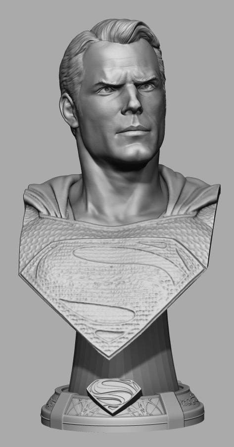 Superman Bust - High Poly — 3D model download