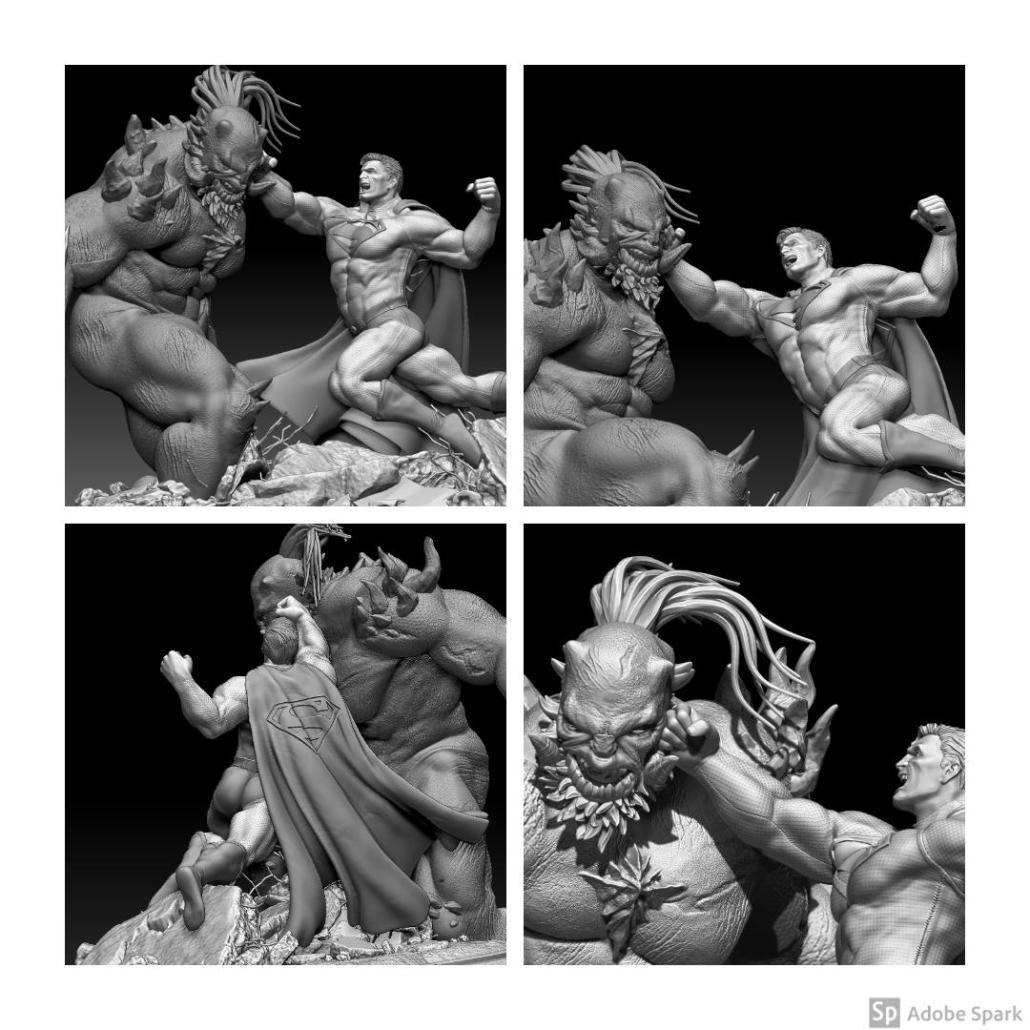 Fragmintz - Doomday vs Superman — 3D model download