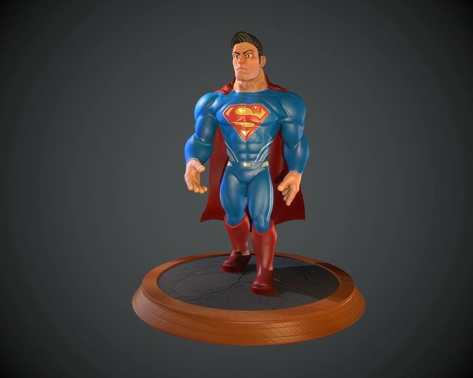 Superman Cartoon — 3D model download