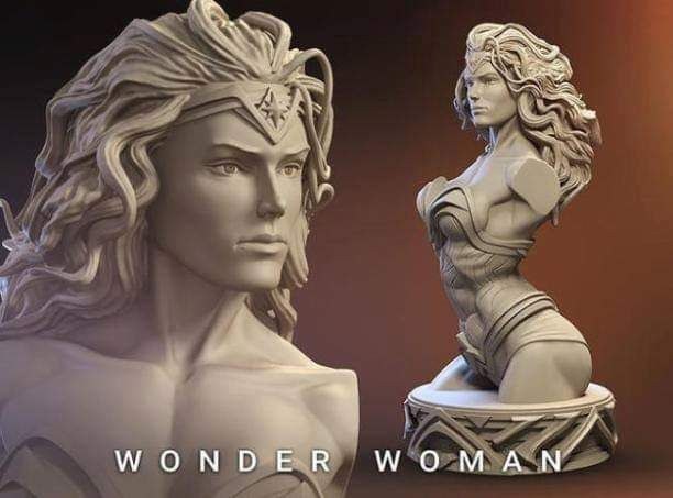 Wonder Woman Bust - TSABER — 3D model download