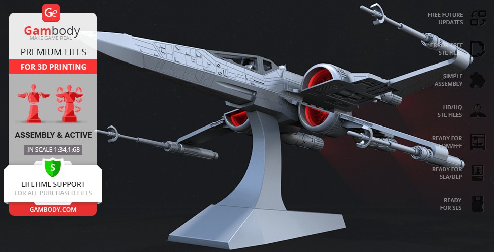 T-70 X-Wing Star Wars — 3D model download