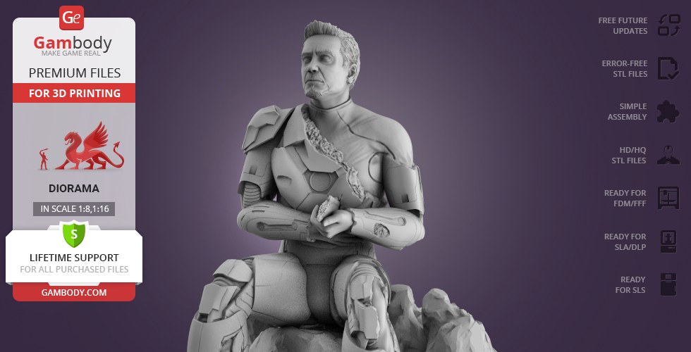 The Defeated Iron Man Diorama Pt 1 2 — 3D model download