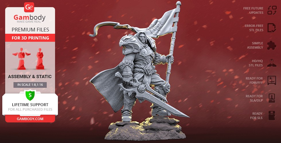 Varian Wrynn — 3D model download