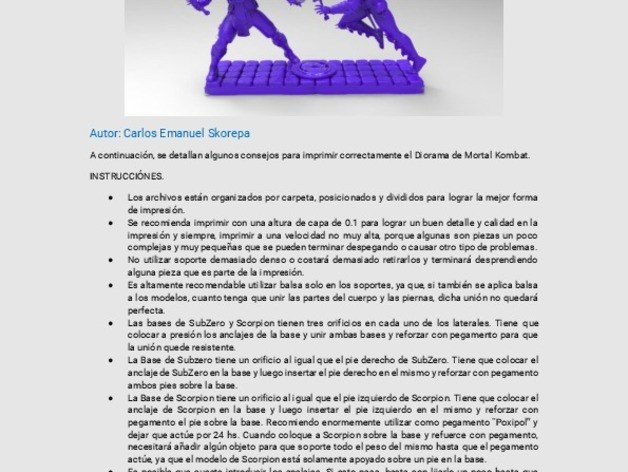 Mortal Kombat Diorama — 3D model download