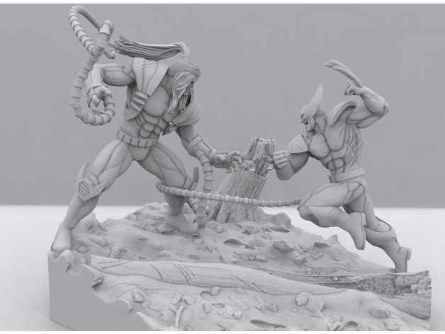 Wolverine vs Omega Red — 3D model download