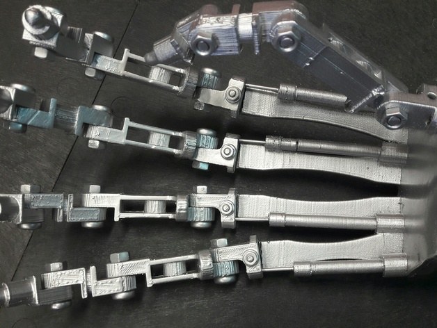 T-800 terminator arm with wrist movement — 3D model download