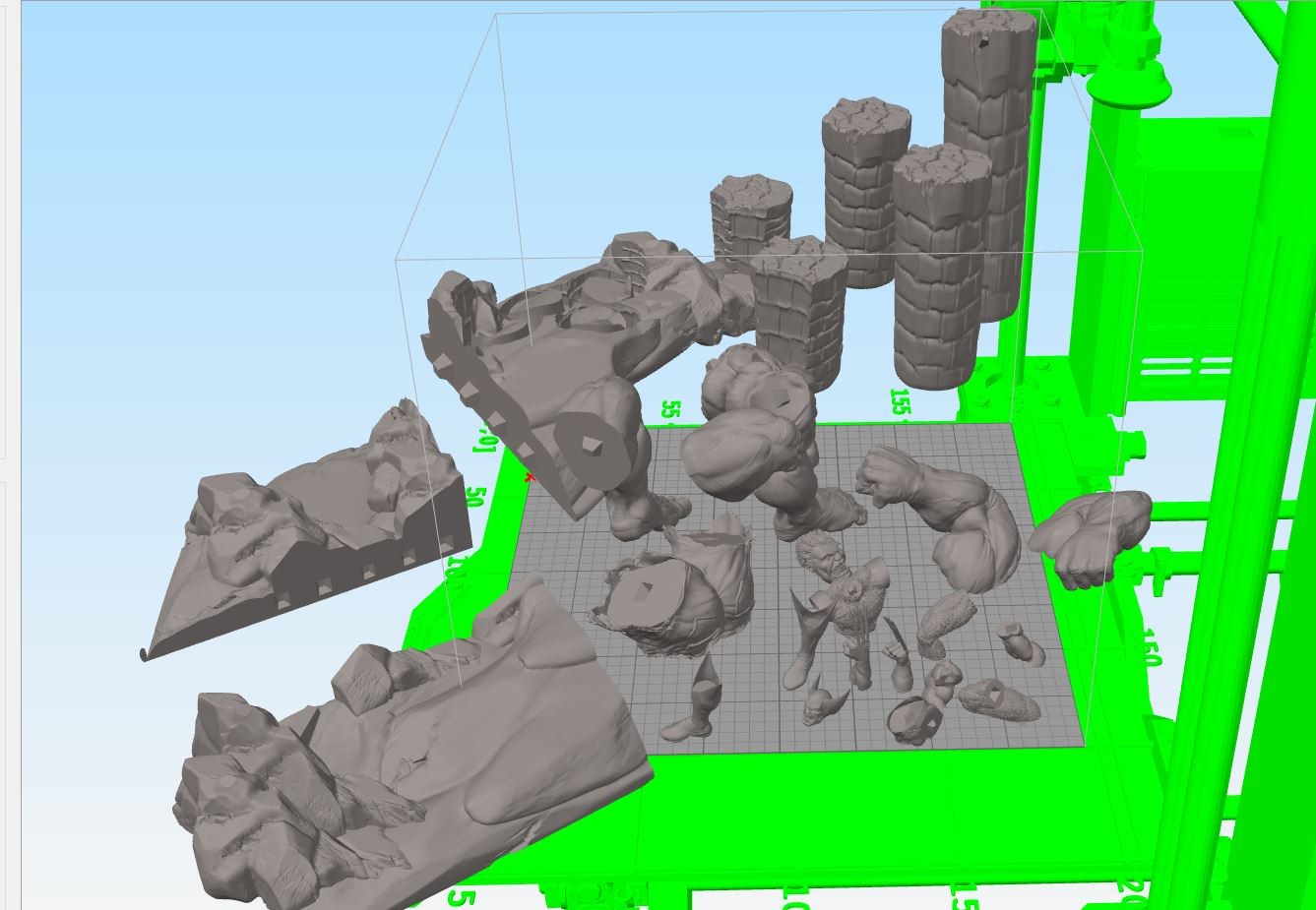 hulk v wolverine mashup diorama DS — 3D model download