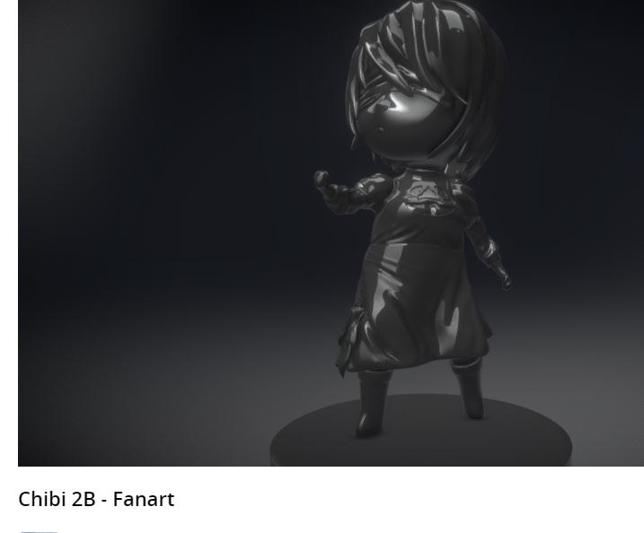 Neier 2B Chibi — 3D model download