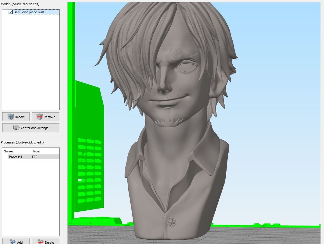 Sanji One Piece Bust — 3D model download