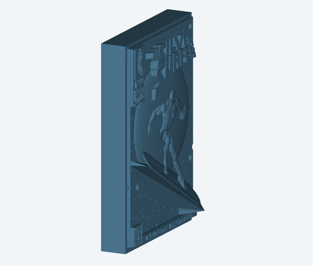 Silver Surfer — Comic Cover Relief — 3D model download