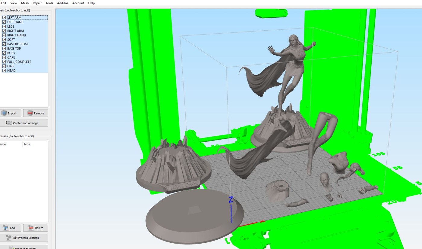 split keyed supergil statue DS — 3D model download