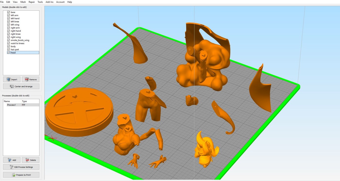 Storm Statue Split Keyed Ds — 3D model download
