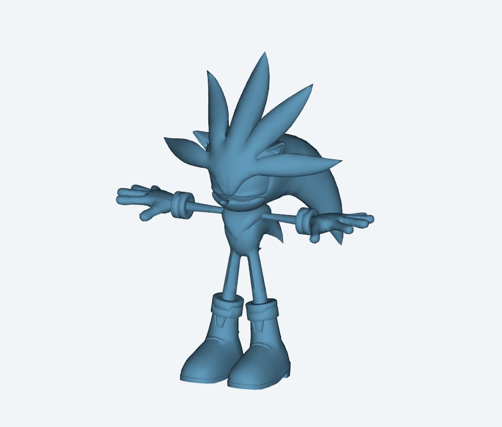 Silver the Hedgehog — Rigged Character — 3D model download