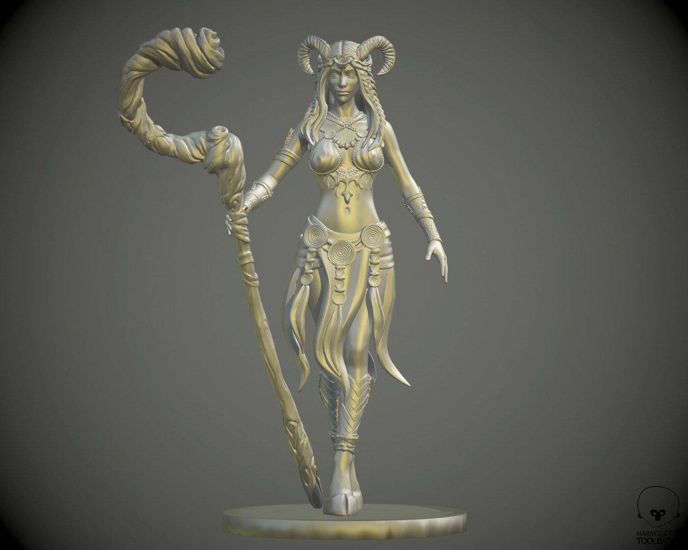 Tiffling or Faun women M — 3D model download