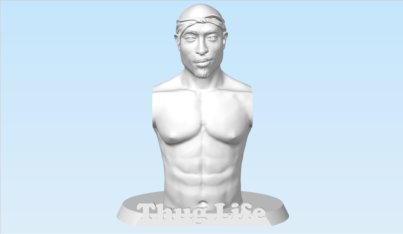 2 Pac bust thug life — 3D model download
