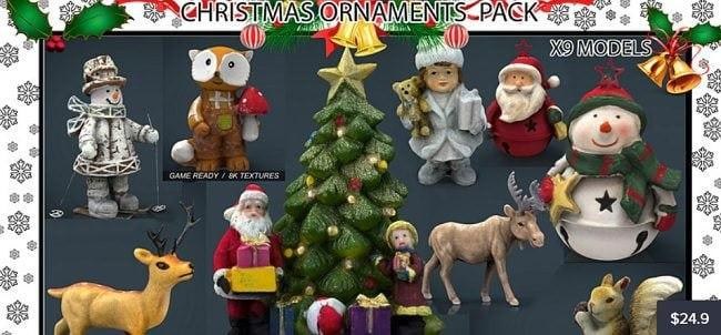 Christmas Ornaments Pack - Cubebrush — 3D model download