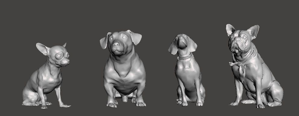 Dog Collection X4 — 3D model download