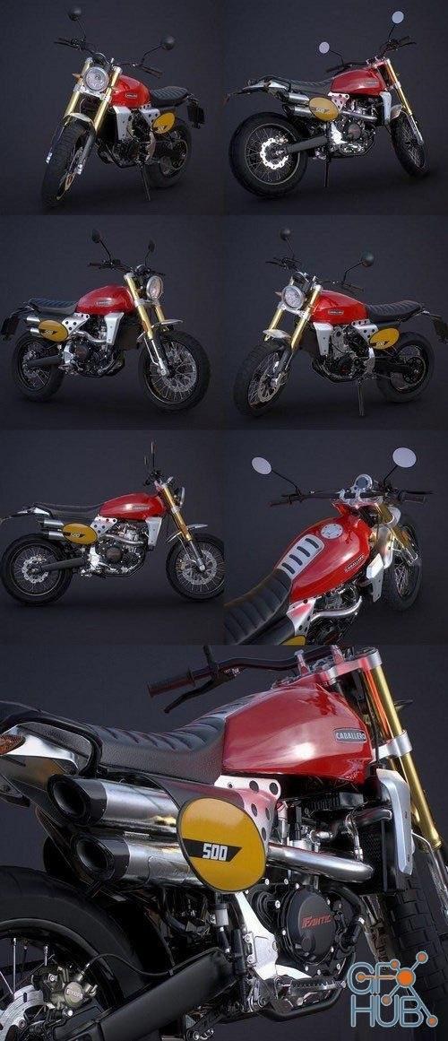 Fantic Caballero 500 Scrambler — 3D model download