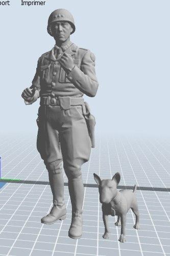 General Patton et le chien - WW2 — 3D model download