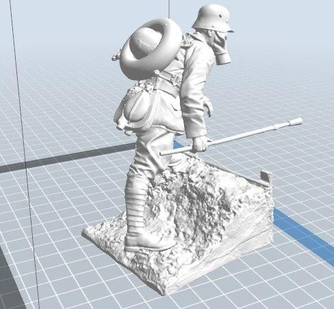 German Soldier Flamethrower - WW2 — 3D model download
