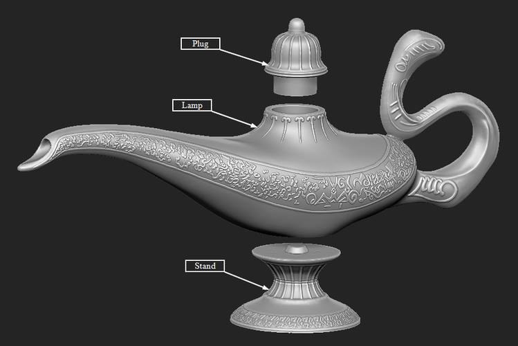 Lampara Aladdin — 3D model download
