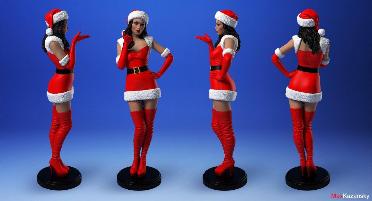 Santa Girl — 3D model download