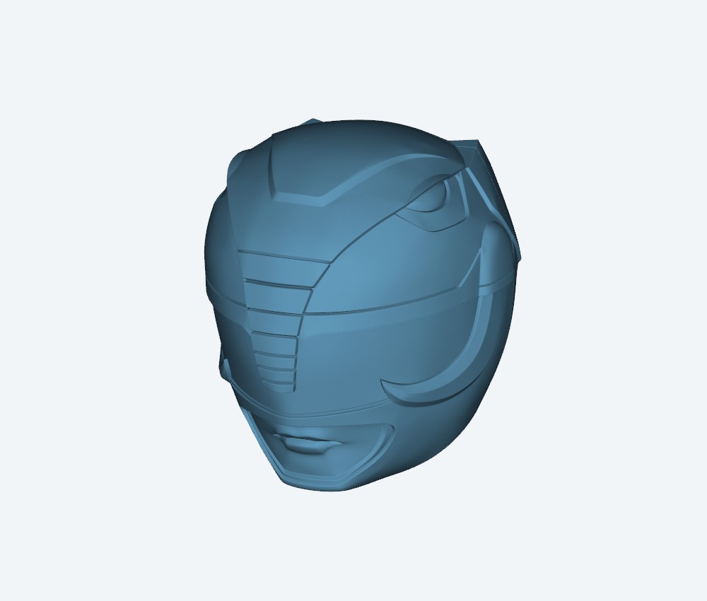 do3d power rangers Black Ranger Classic Helmet from Mighty Morphin Power Rangers MMPR — 3D model download