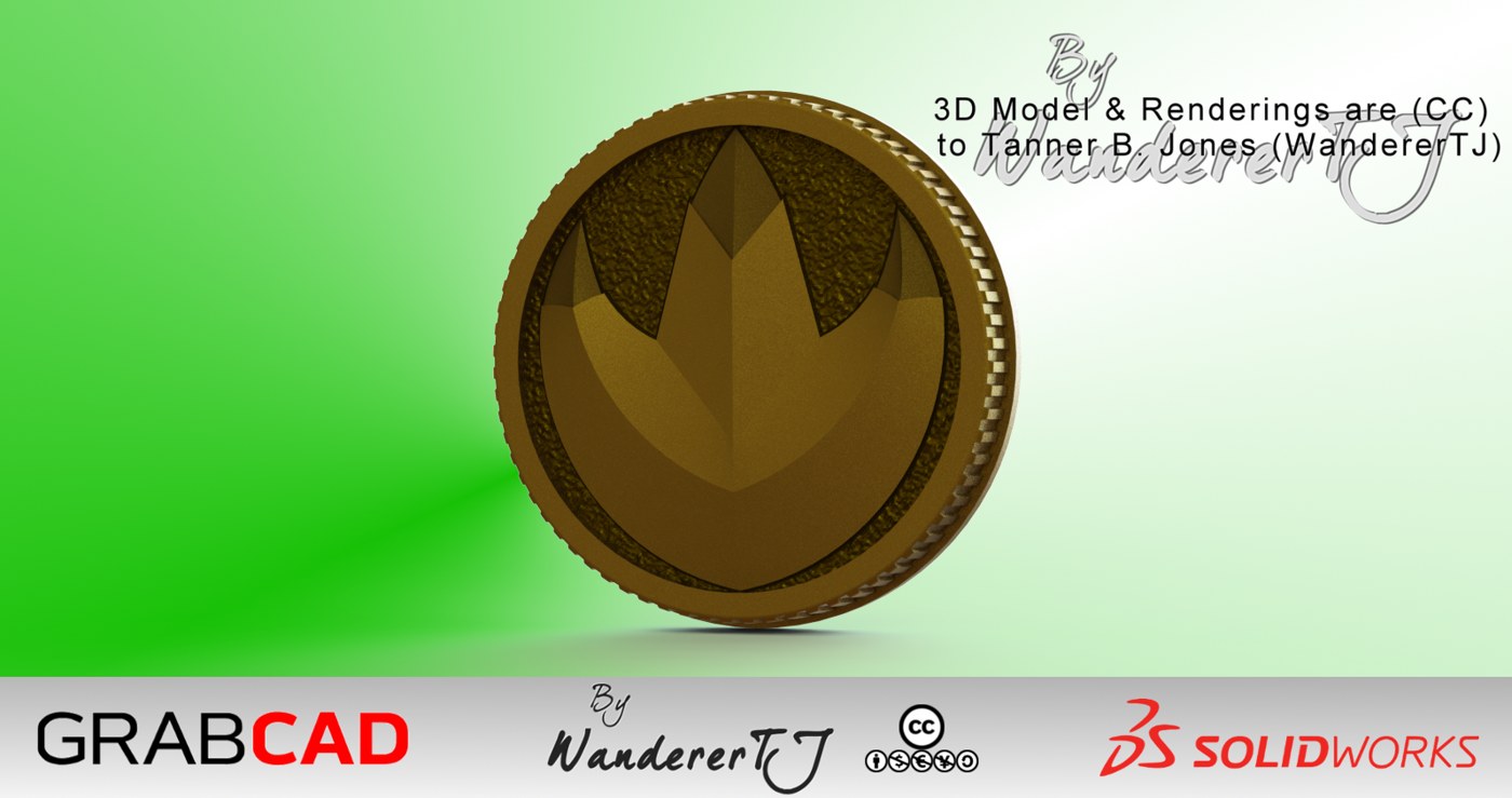 Power Rangers Legacy Power Coins Green White 1.Snapshot.8 (1) — 3D model download
