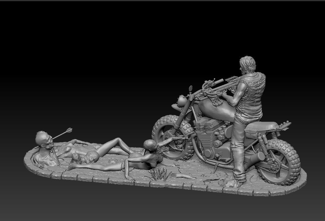 Daryl Dixon Diorama HQ — 3D model download