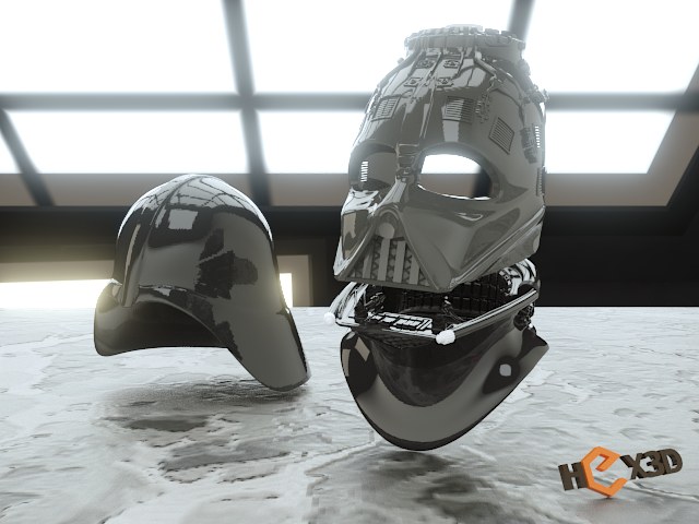 Hex3D Vader Deluxe Printable Helmet ALL FILES — 3D model download