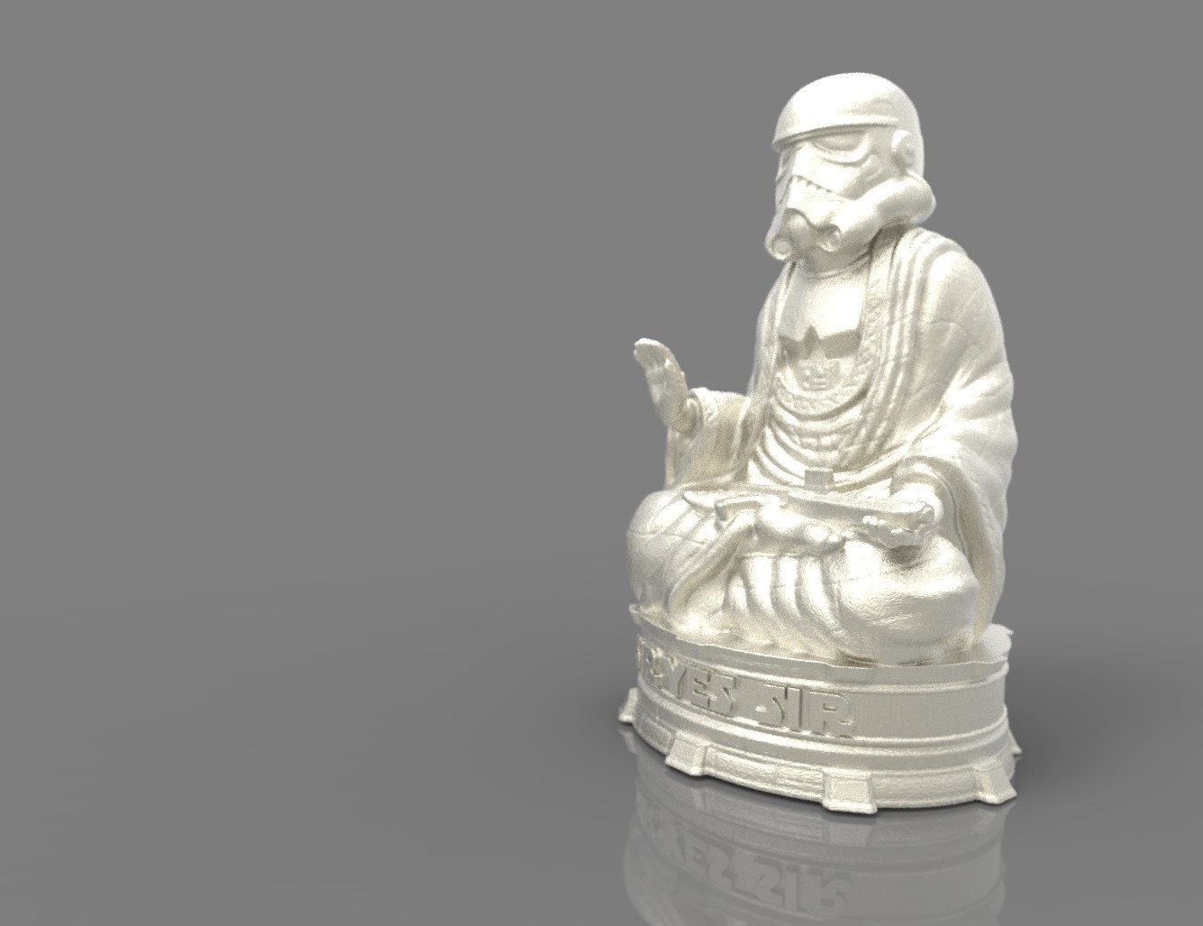 Stormtrooper Buddha — 3D model download
