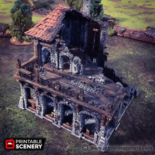 The Ruined Porthouse Printed Scenery — 3D model download