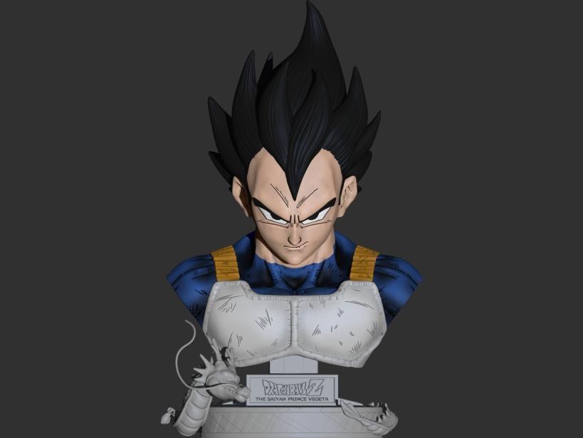 Vegeta Bust — 3D model download
